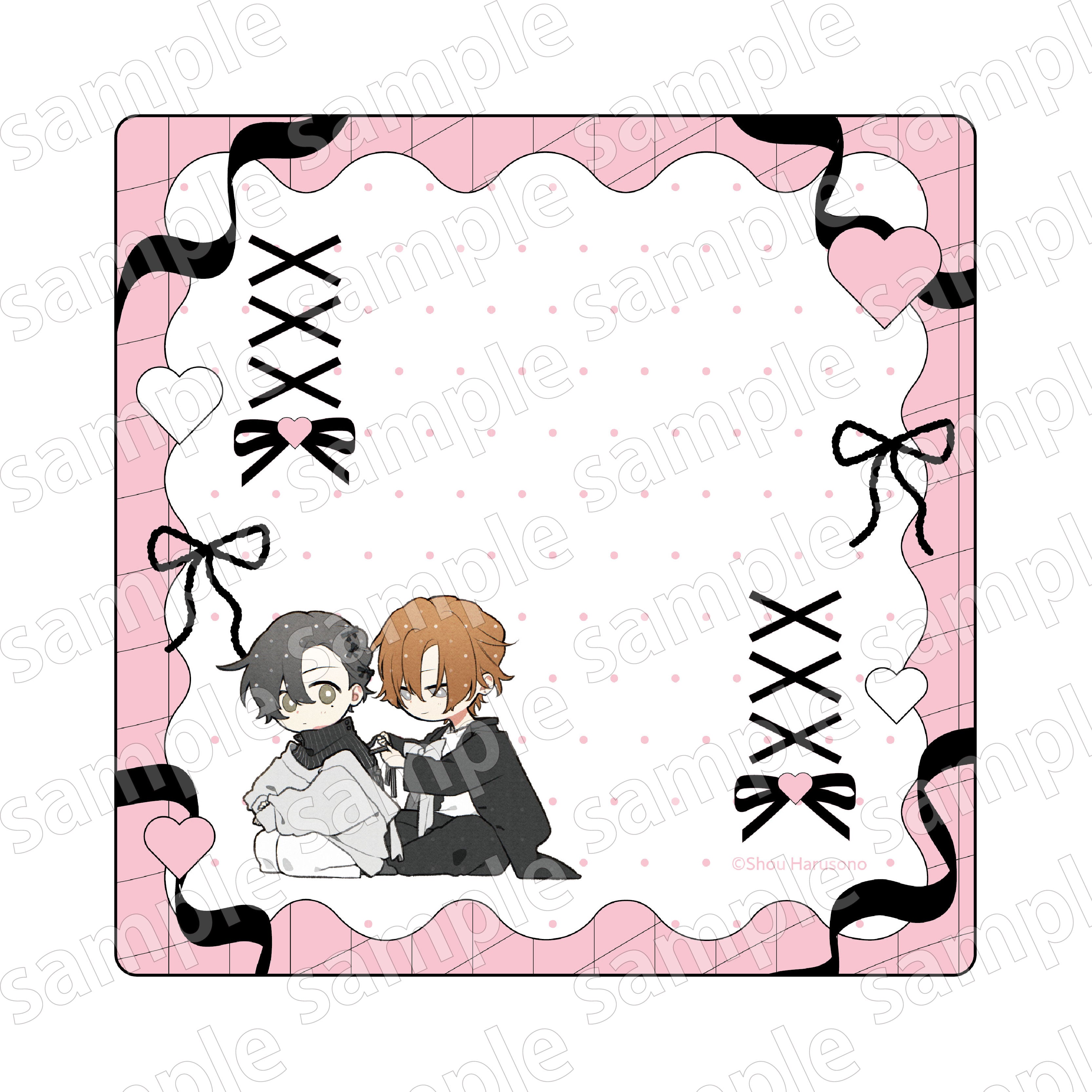 記念グッズ Sasaki Goods - Towel) Sasaki and Miyano BLACK & PINK ver. Mini Towel
