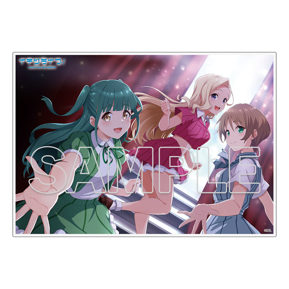 (Goods - Ornament) IKIZULIVE! LOVELIVE! BLUEBIRD Acrylic Plate 1st LIVE Ver. - Yukuri & Aurora & Midori