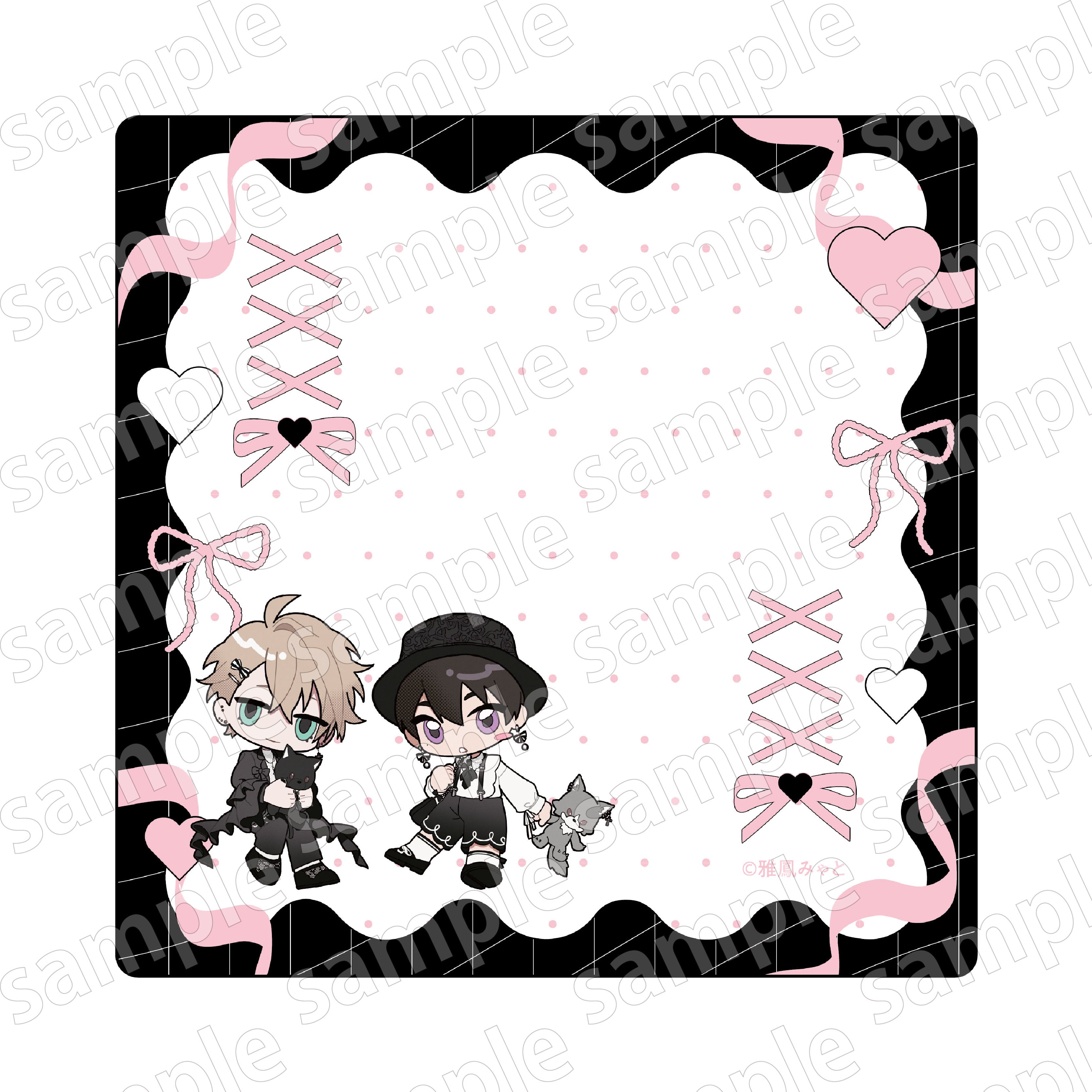 (Goods - Towel) Black Sheep BLACK & PINK ver. Mini Towel