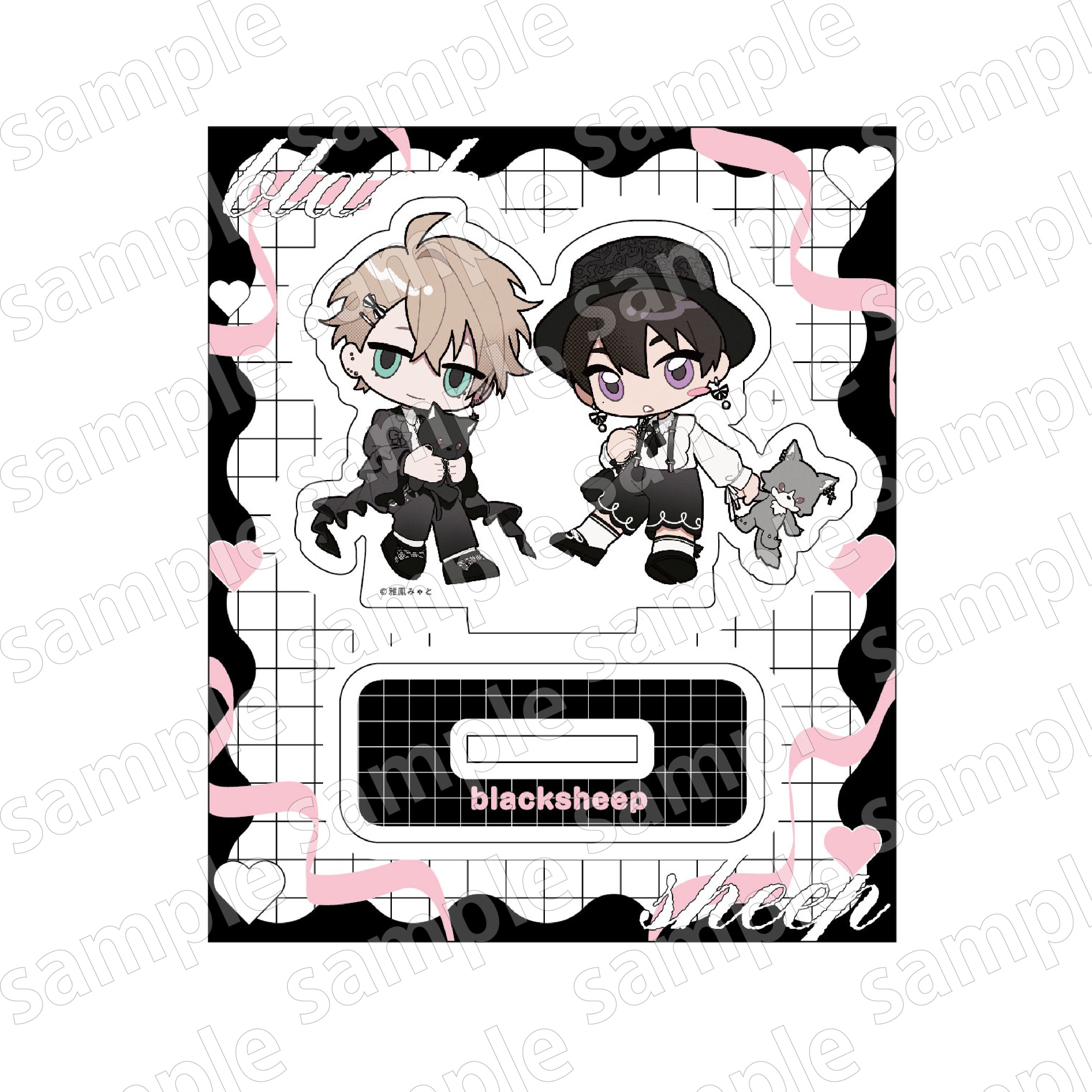 (Goods - Acrylic Stand) Black Sheep BLACK & PINK ver. Chibi Acrylic Stand