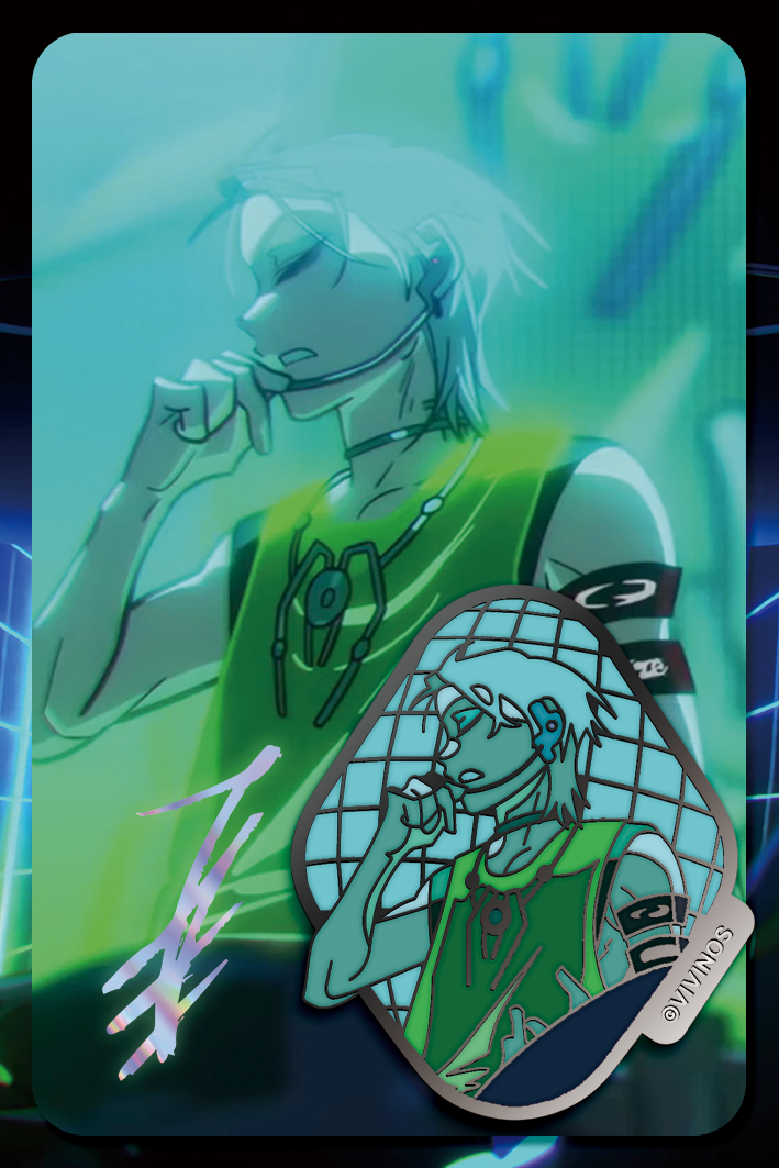 (Goods - Badge) Alien Stage Baniste Metal Badge & Photo Card Set (Till Ver.)