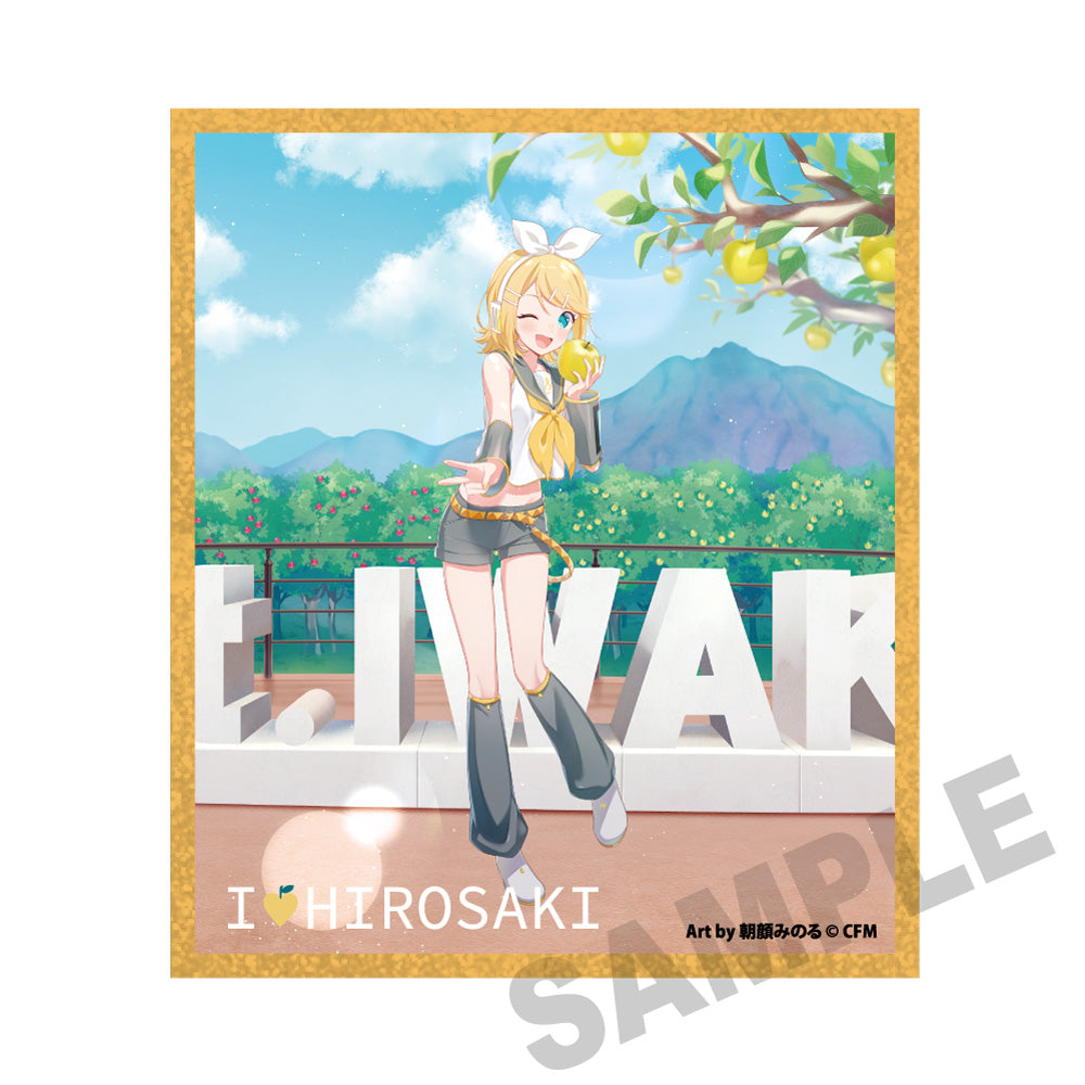 (Goods - Art) Hatsune Miku × Hirosaki Apple Acrylic Art Board Kagamine Rin - Art by Asagao Minoru