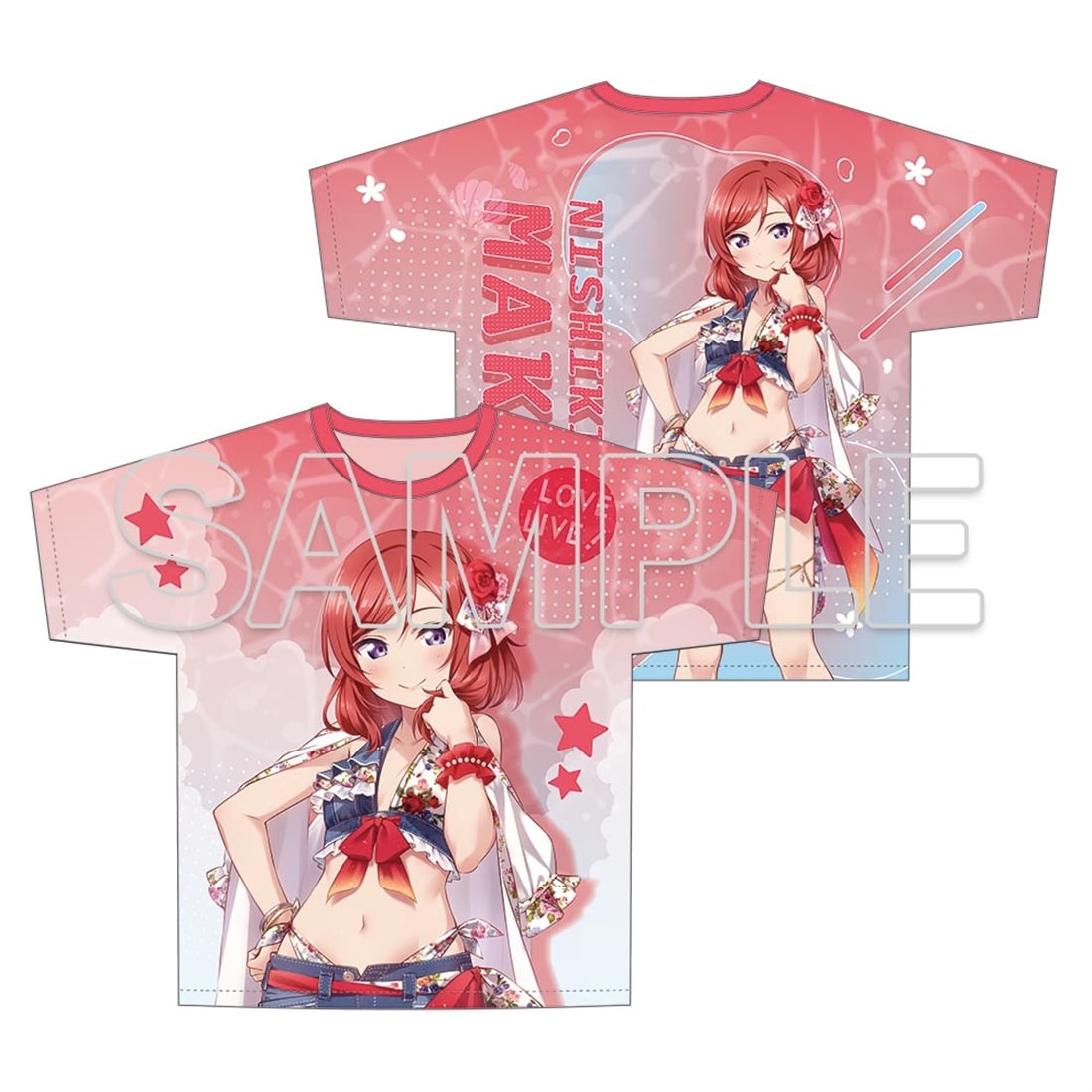 (Goods - Shirt) Love Live! Full Graphic T-shirt Ver. Swimsuit - Maki Nishikino