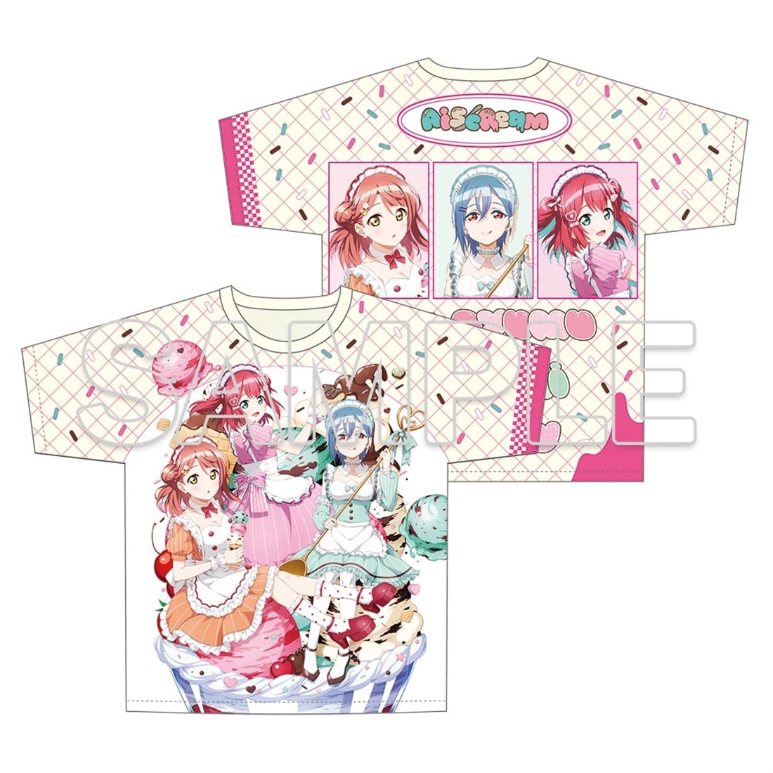 (Goods - Shirt) Love Live! Series AiScReam Full Graphic T-shirt