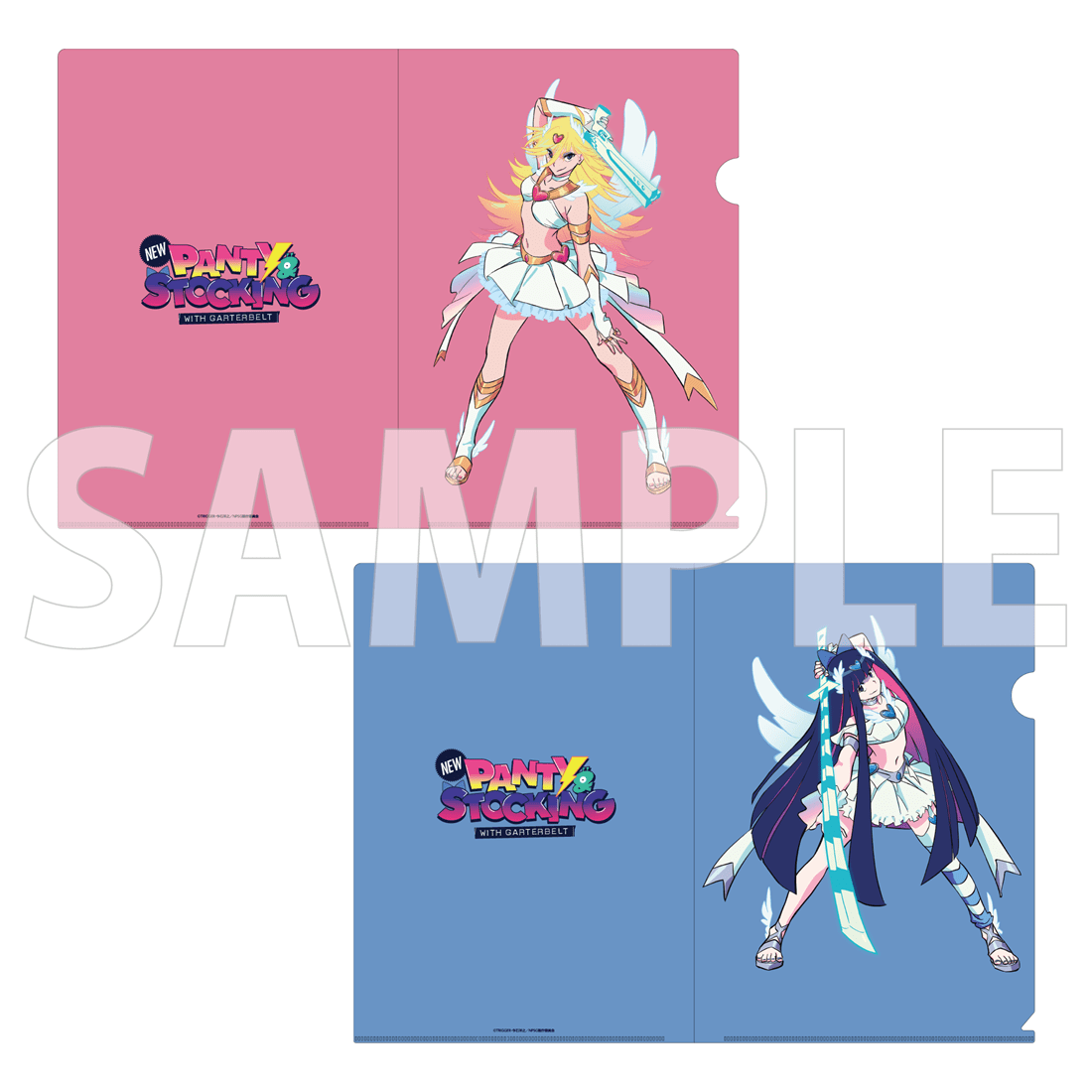 (Goods - File Folder) New PANTY & STOCKING with GARTERBELT Clear File Set Realistic Proportions Ver. - Panty & Stocking