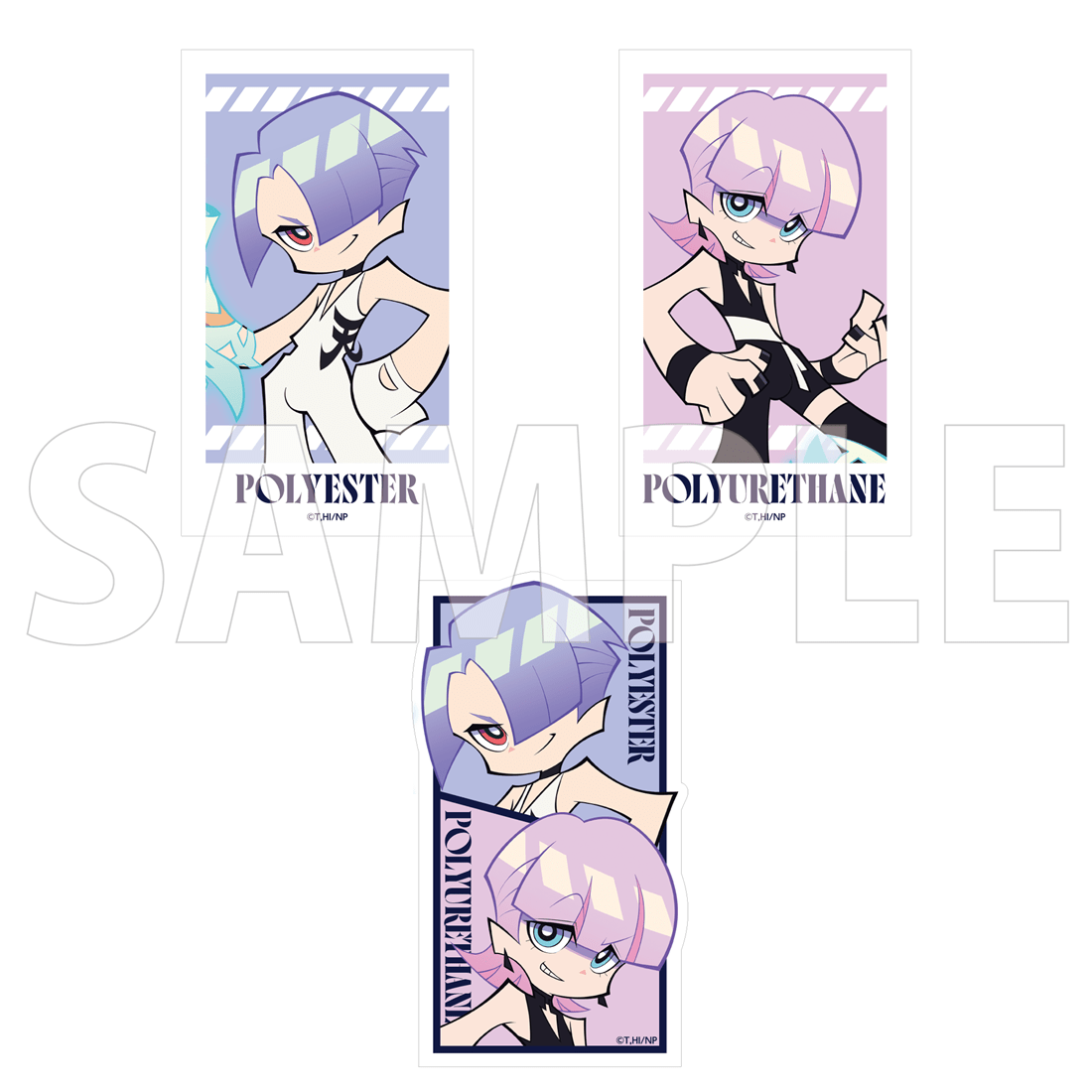 (Goods - Sticker) New PANTY & STOCKING with GARTERBELT Sticker Set - Polyester & Polyurethane