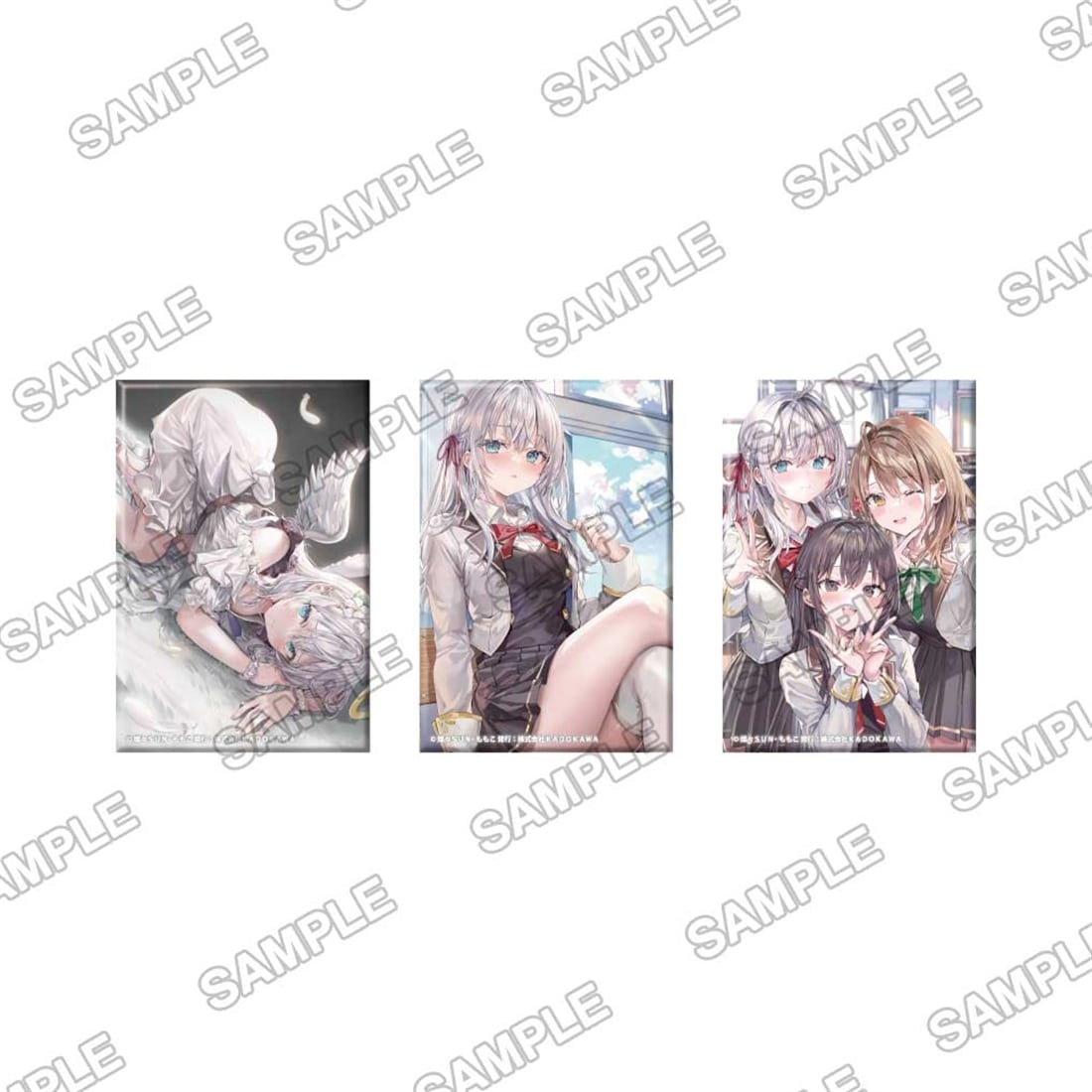(Goods - Badge) Alya Sometimes Hides Her Feelings in Russian ~memorial photo~ Set of Three Square Tin Badges