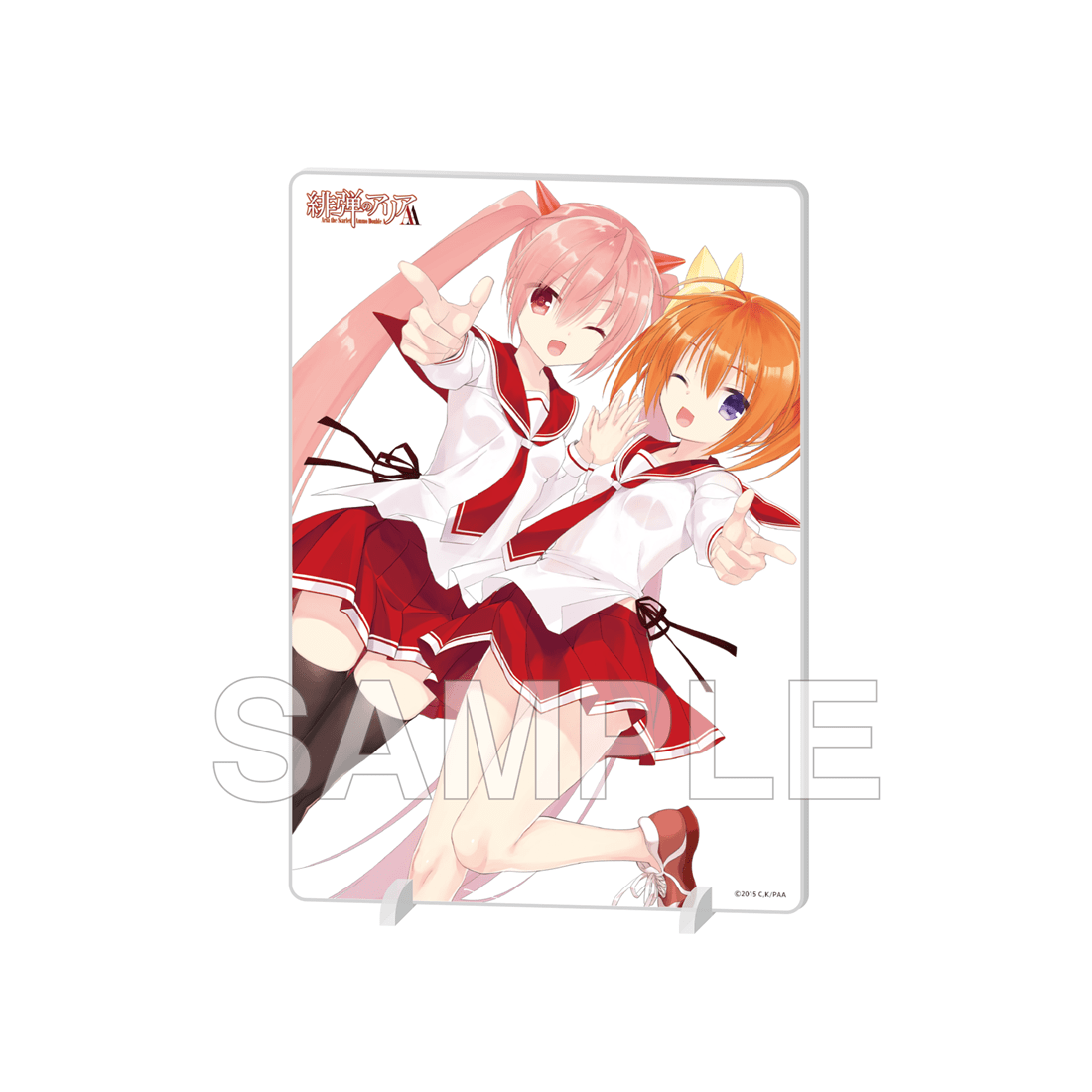 (Goods - Acrylic Stand) Aria the Scarlet Ammo Double A Acrylic Panel - Anime Adaptation 15th Anniversary Ver. - Akari & Aria