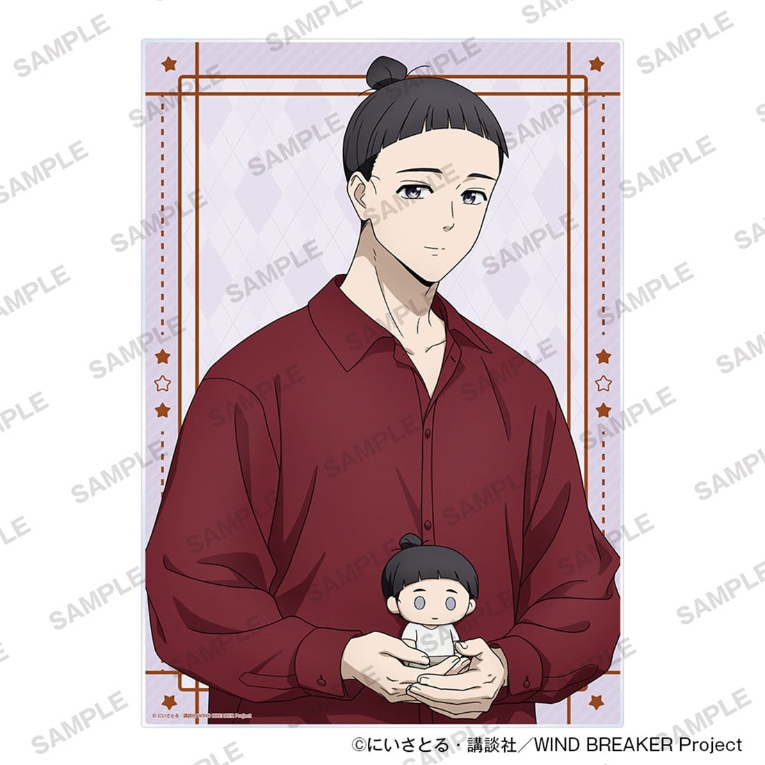 (Goods - Art Board) TV Anime WIND BREAKER Acrylic Board Together with Plushies Ver. - Shuuhei Suzuri