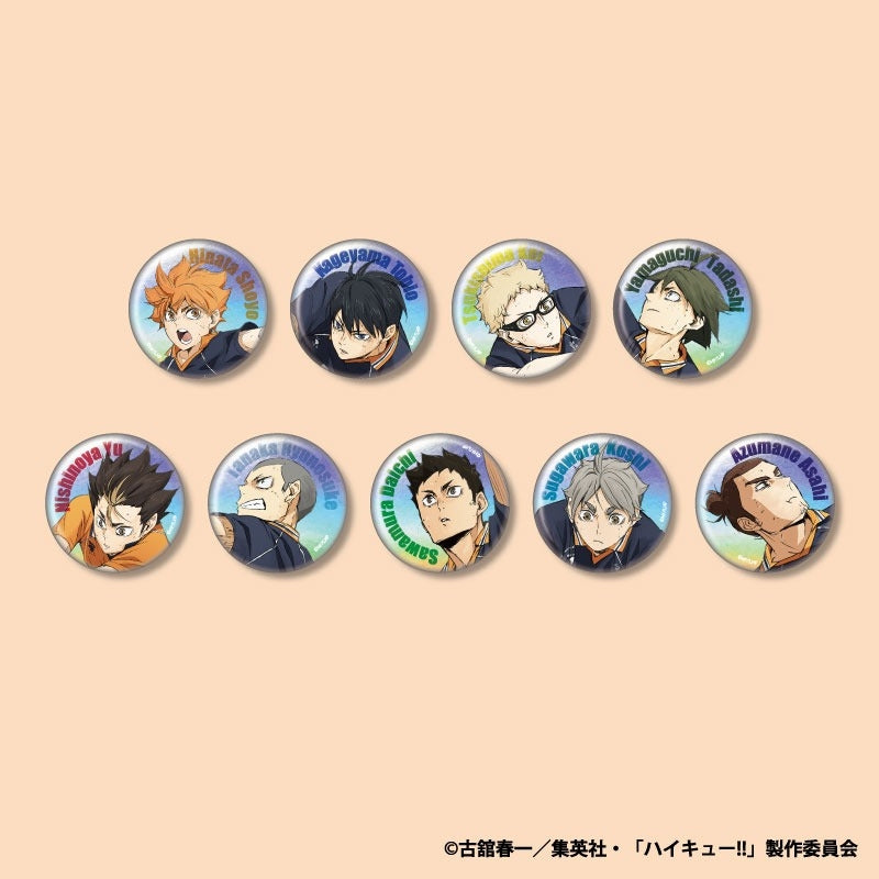 (Goods - Badge) Haikyu!! TDButton Badge Vol.5 Action Copyright Aurora ver. Karasuno (Blind Box -Single)