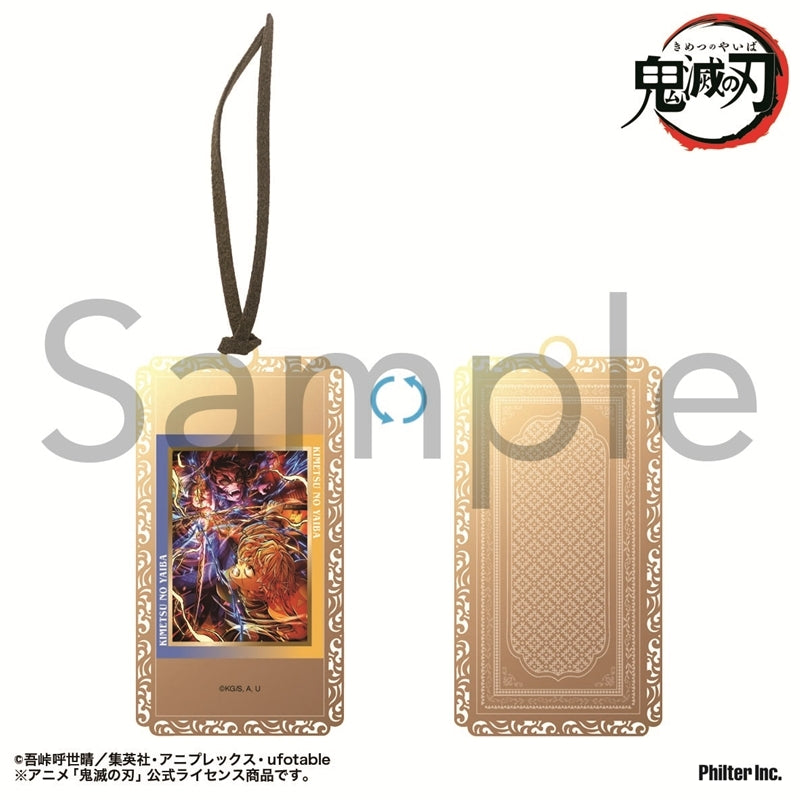 (Goods - Bookmark) Demon Slayer: Kimetsu no Yaiba Anime Golden Bookmark Infinity Castle Arc #5 Key Visual