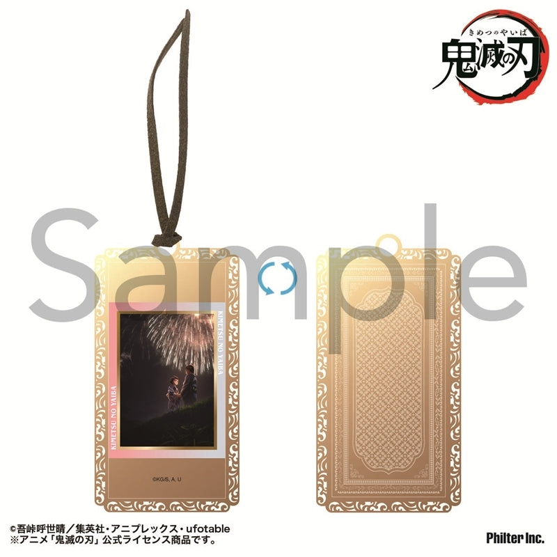 (Goods - Bookmark) Demon Slayer: Kimetsu no Yaiba Anime Golden Bookmark Infinity Castle Arc #6 Key Visual B