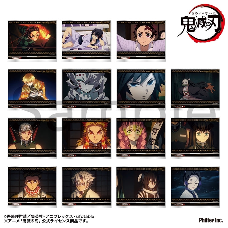 (1BOX=15)(Goods - Stand Pop) Demon Slayer: Kimetsu no Yaiba Anime Trading Mini Plate Stand Unwavering Resolve Arc 15 Types Total Vol. 2(Blind Box -Single)