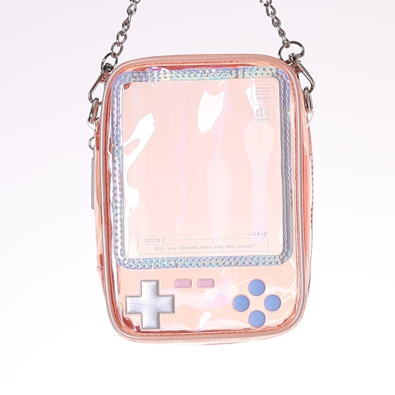 (Goods - Pouch) Handheld Game Console Shaped Plush Pouch Orange