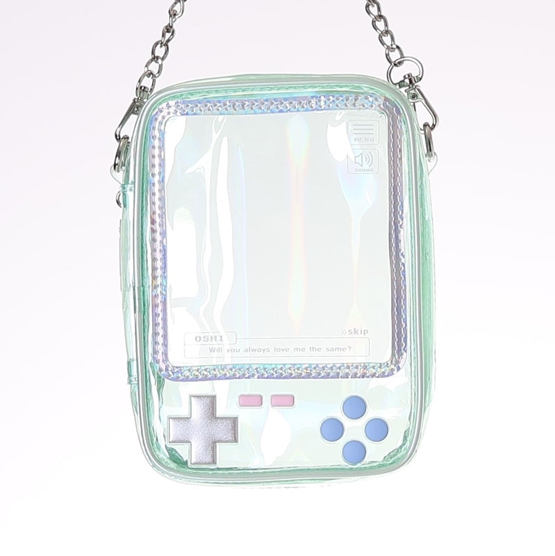(Goods - Pouch) Handheld Game Console Shaped Plush Pouch Green