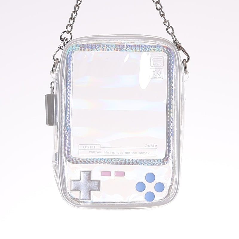 (Goods - Pouch) Handheld Game Console Shaped Plush Pouch Clear