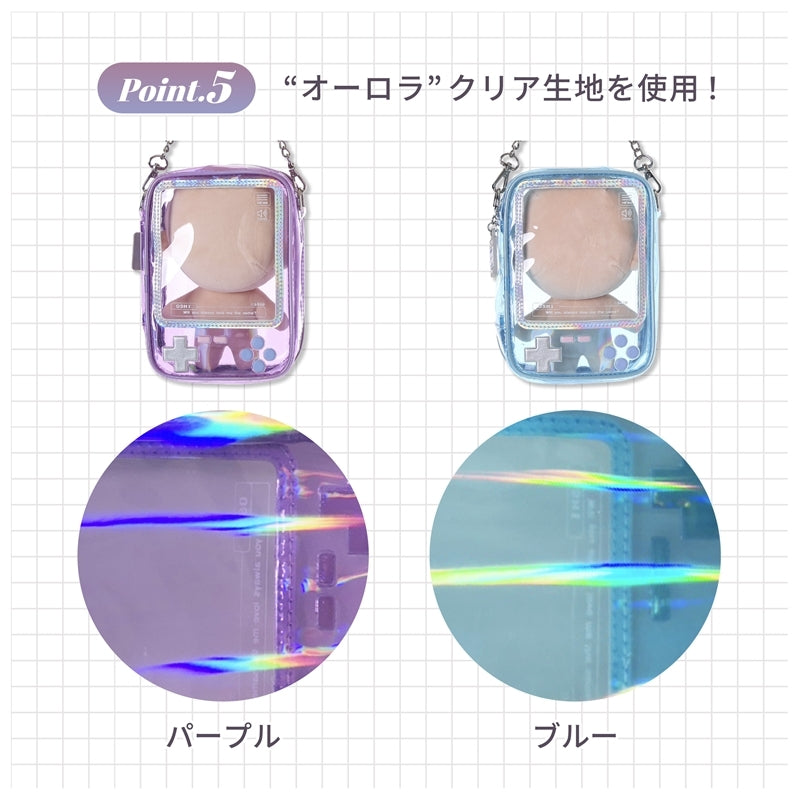 (Goods - Pouch) Handheld Game Console Shaped Plush Pouch Clear