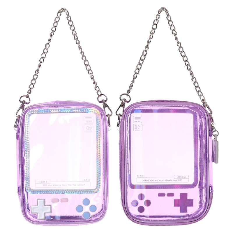 (Goods - Pouch) Handheld Game Console Shaped Plush Pouch Clear