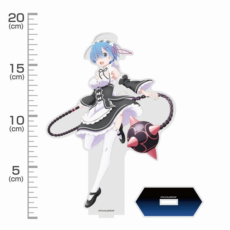 (Goods - Stand Pop) Re: Zero Starting - Life in Another World Rem & Morning Star Big Acrylic Stand