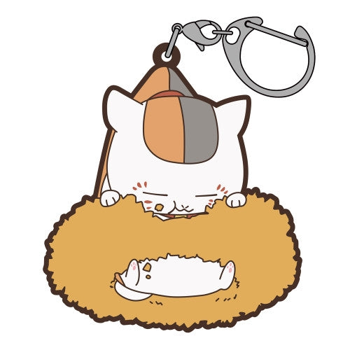 (Goods - Keychain) Natsume's Book of Friends (Natsume Yuujinchou) Chewing Calamari Ring Nyanko Sensei Tsumamare