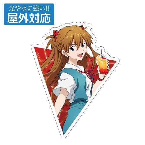 (Goods - Sticker) EVANGELION feat. Exclusive Art Asuka Shikinami Langley Outdoor Use Sticker School Uniform Ver.