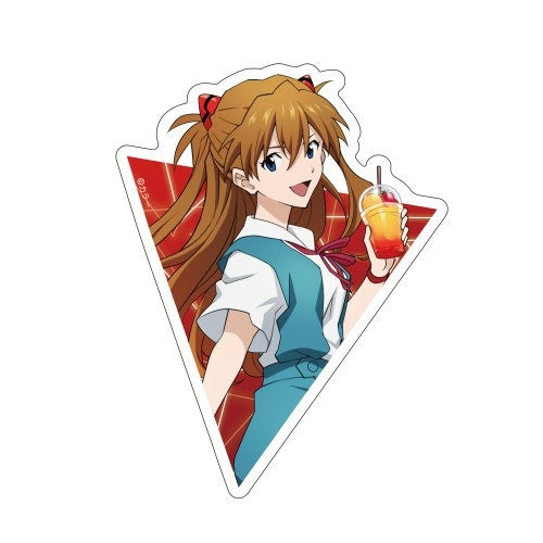 (Goods - Sticker) EVANGELION feat. Exclusive Art Asuka Shikinami Langley Outdoor Use Sticker School Uniform Ver.