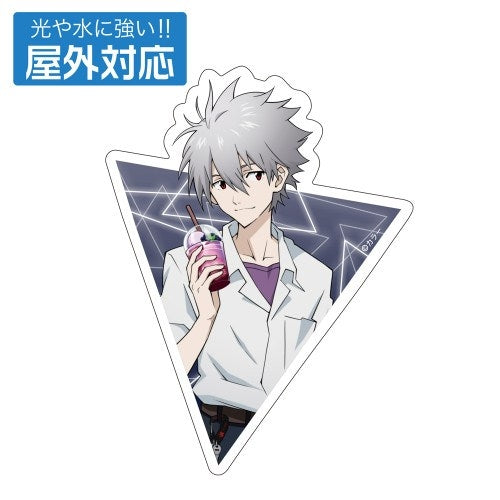 (Goods - Sticker) EVANGELION feat. Exclusive Art Kaworu Nagisa Outdoor Use Sticker School Uniform Ver.