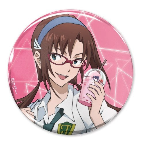 (Goods - Badge) EVANGELION feat. Exclusive Art Mari Makinami Illustrious 65mm Button Badge School Uniform Ver.
