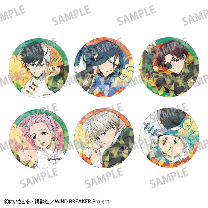 (Goods - Badge) WIND BREAKER Trading Holographic Button Badge Chinese Action (Blind Box -Single)