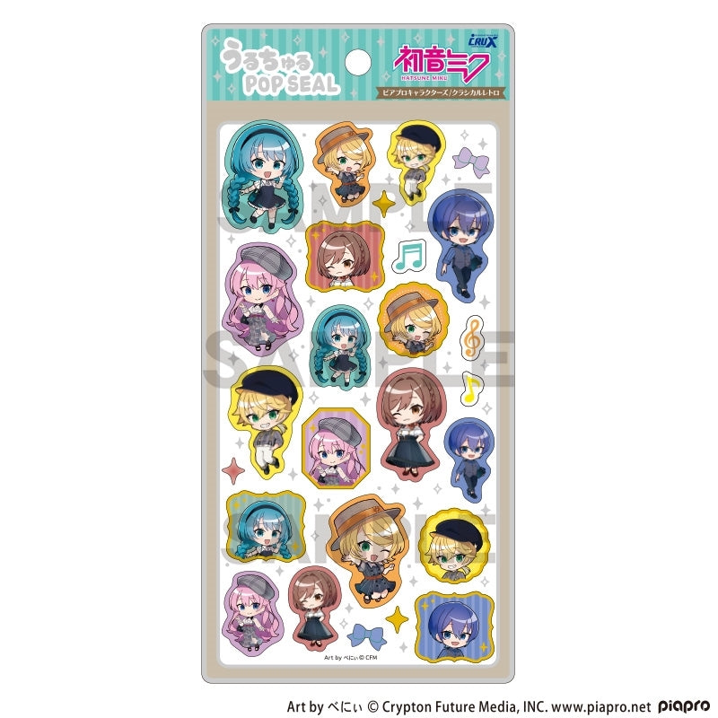 (Goods - Sticker) Hatsune Miku Uruchuru POP SEAL Classical Retro