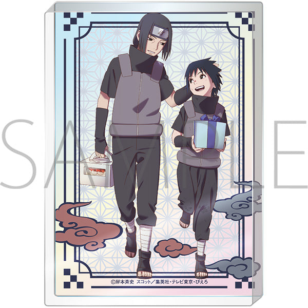 NARUTO オーロラアートコレクション 忍伝冒険譚 サスケ NARUTO Shippuden] Aurora Acrylic Block Sasuke & Itachi | animate USA