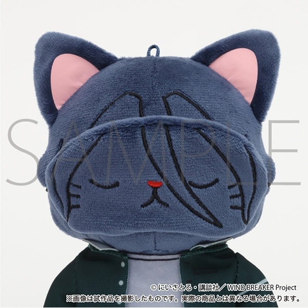 (Goods - Keychain) WIND BREAKER withCAT Mascot With Eye Mask Keychain/Kyotaro Sugishita