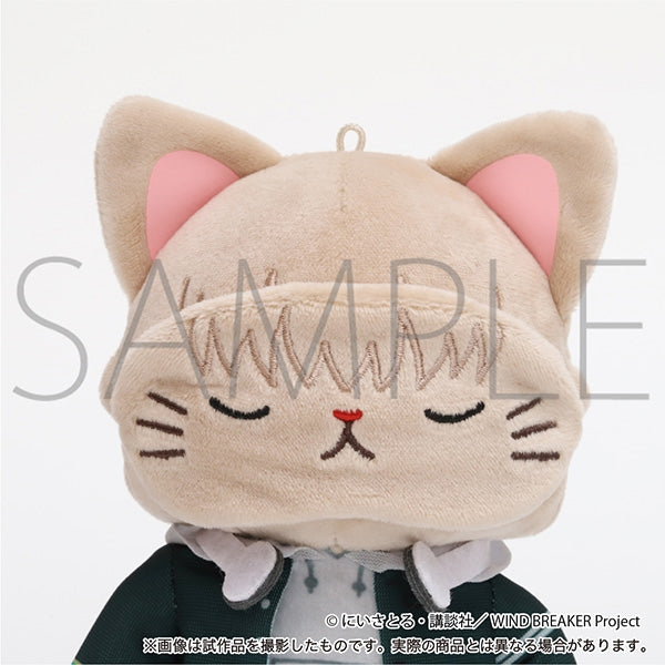 (Goods - Keychain) WIND BREAKER withCAT Mascot With Eye Mask Keychain/Ren Kaji