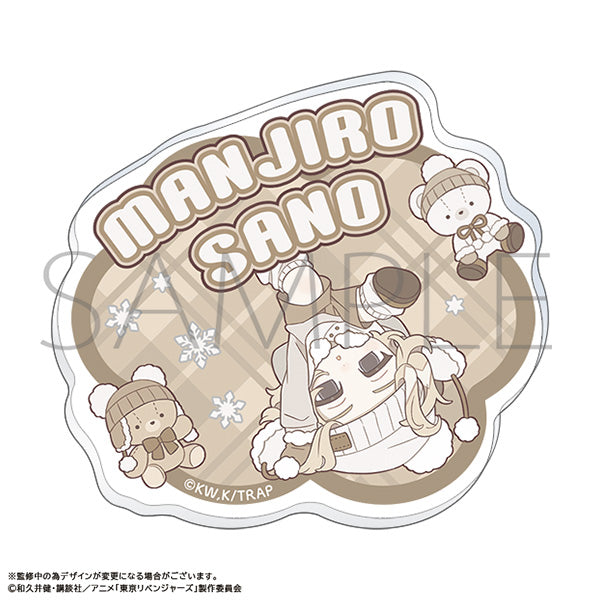(Goods - Badge) TV Anime Tokyo Revengers Name Acrylic Badge Manjiro Sano Pastel Pop