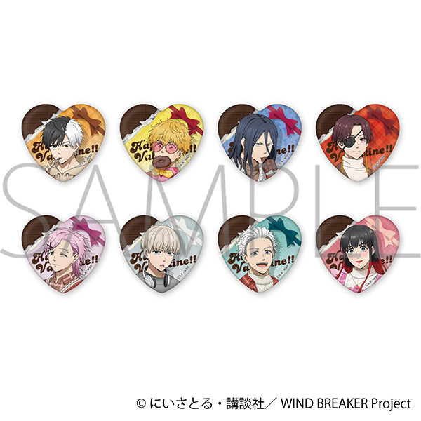 Goods - Badge) WIND BREAKER Holographic Heart Chara Badge Collection