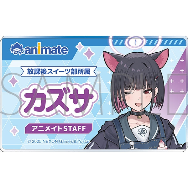 (Goods - Badge) Blue Archive Staff Name Tag Style Acrylic Badge - Kazusa