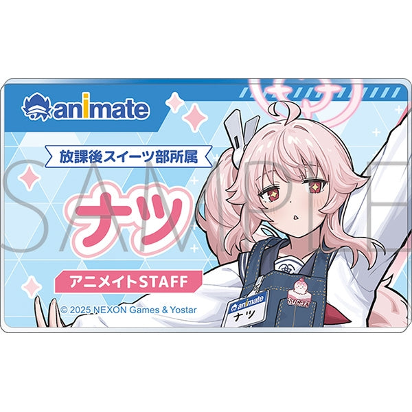 (Goods - Badge) Blue Archive Staff Name Tag Style Acrylic Badge - Natsu