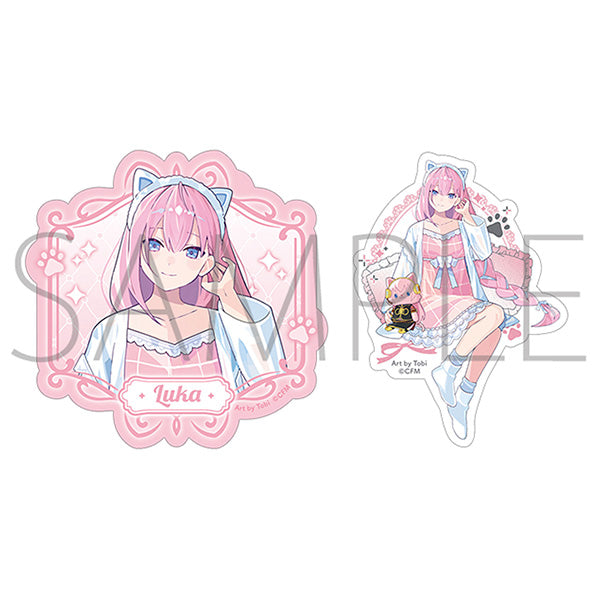 (Goods - Sticker) Hatsune Miku Series withCAT Sticker Set / Megurine Luka