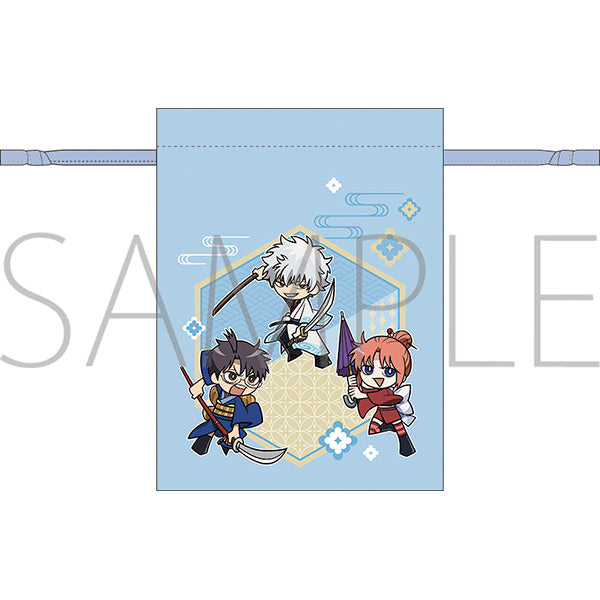 (Goods - Drawstring Pouch) Gintama the Movie: Yoshiwara in Flames - Drawstring Pouch Gintoki & Shinpachi & Kagura