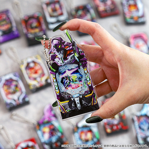 (Goods - Keychain) Evangelion Acrylic Block Keychain Mode Pachinko Evangelion ~Super Awakening~
