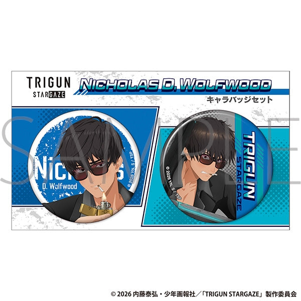 (Goods - Badge) TRIGUN STARGAZE Character Badge Set - Nicholas D. Wolfwood