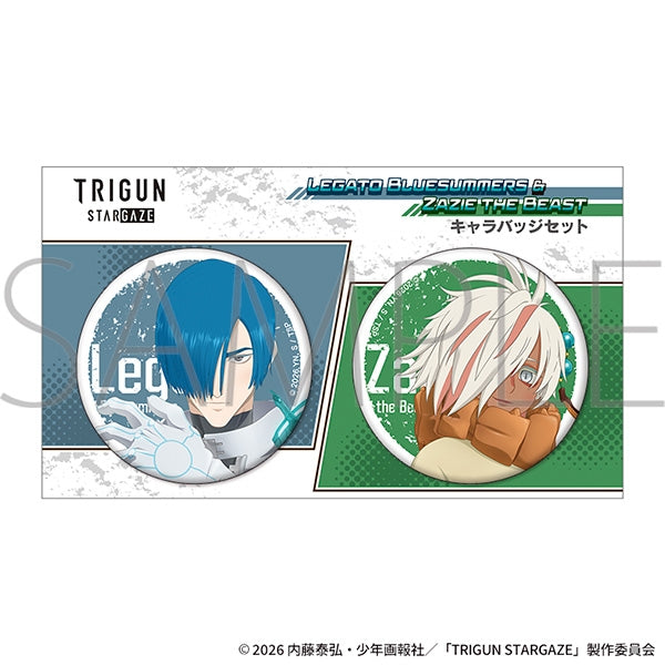 (Goods - Badge) TRIGUN STARGAZE Character Badge Set - Legato Bluesummers & Zazie the Beast
