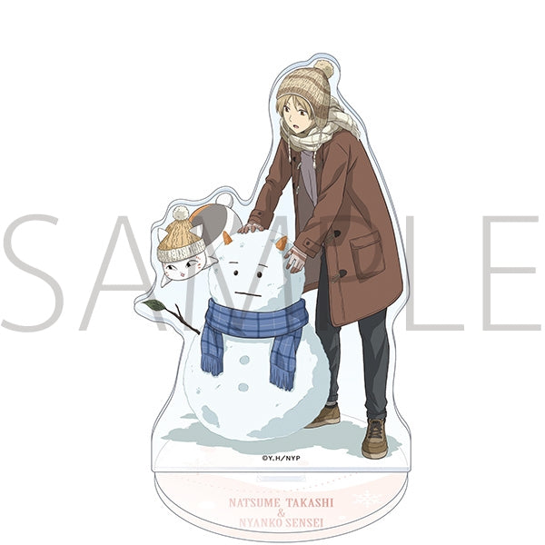 (Goods - Acrylic Stand) Natsume's Book of Friends (Natsume Yuujinchou) Acrylic Stand Takashi Natsume & Nyanko Sensei Warm Outfit Ver.