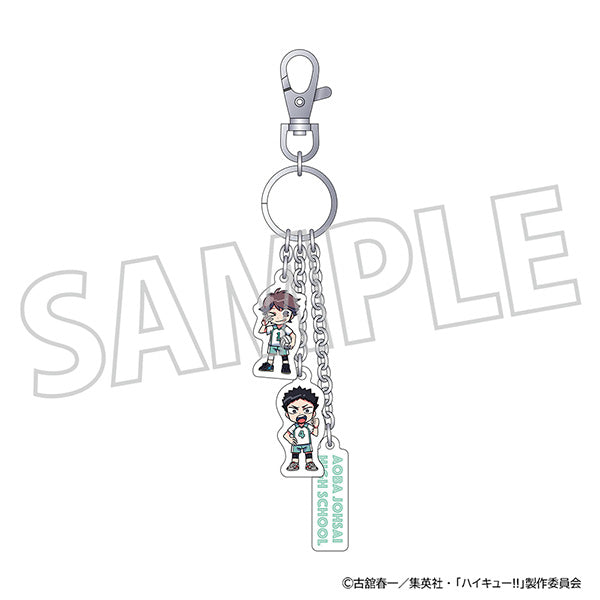 (Goods - Keychain) Haikyu!! Three Piece Keychain Toru Oikawa, Hajime Iwaizumi