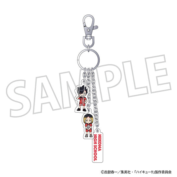 (Goods - Keychain) Haikyu!! Three Piece Keychain Tetsuro Kuroo, Kenma Kozume