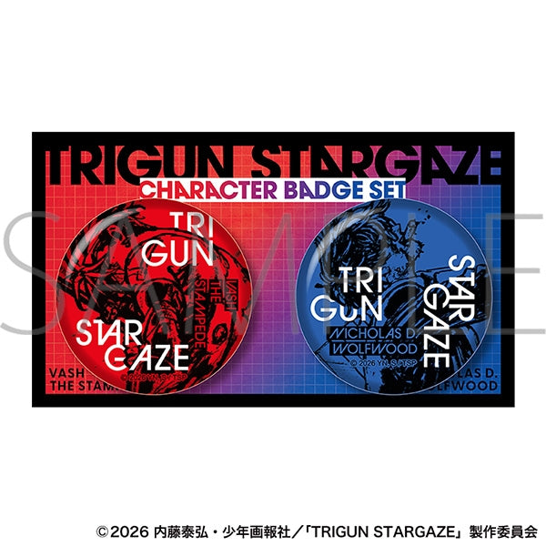 (Goods - Badge) TRIGUN STARGAZE Character Badge Set - Vash & Nicholas