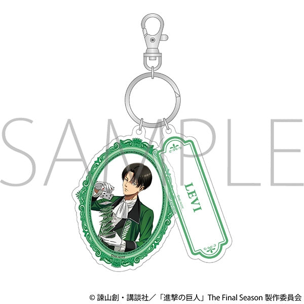 Goods - Keychain) Attack on Titan Double-Charm Acrylic Keychain