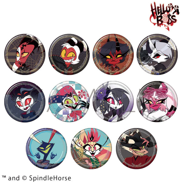Goods - Badge) Helluva Boss Chara Badge Collection / Kimono (Blind Bo