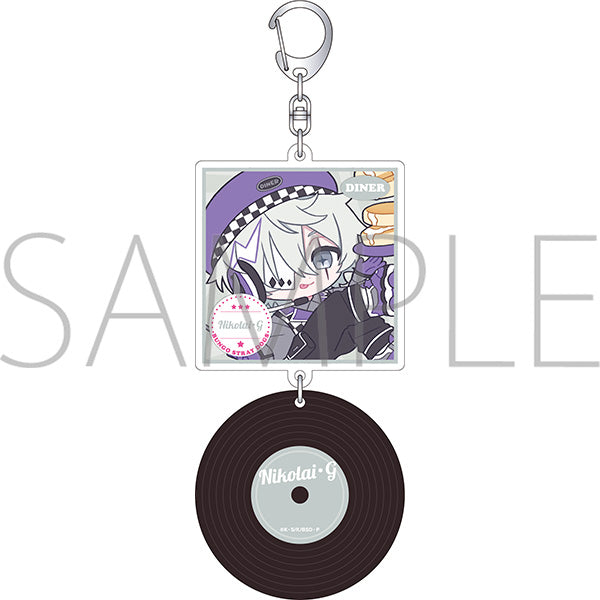 (Goods - Keychain) Bungo Stray Dogs Record Style Acrylic Keychain / Nikolai G Pastel Pop