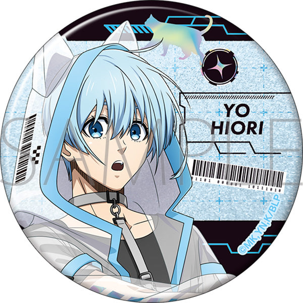 (Goods - Badge) Blue Lock Season 2 Big Glitter Button Badge / You Hiori Cyber Cat